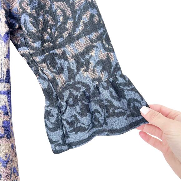 Rabbit Rabbit Rabbit Purple Printed 3/4 Sleeve Dress Sz 8 - Picture 3 of 5